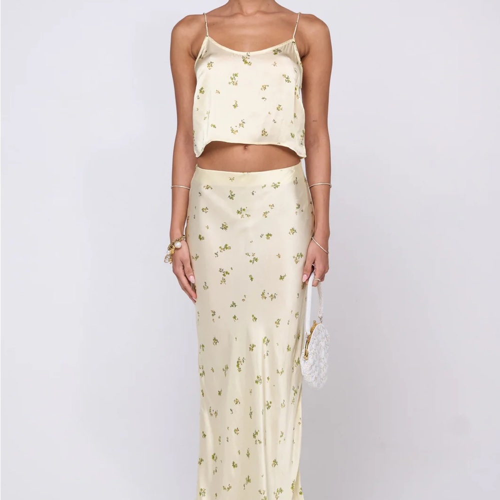 RESA Cream Floral Skirt Set